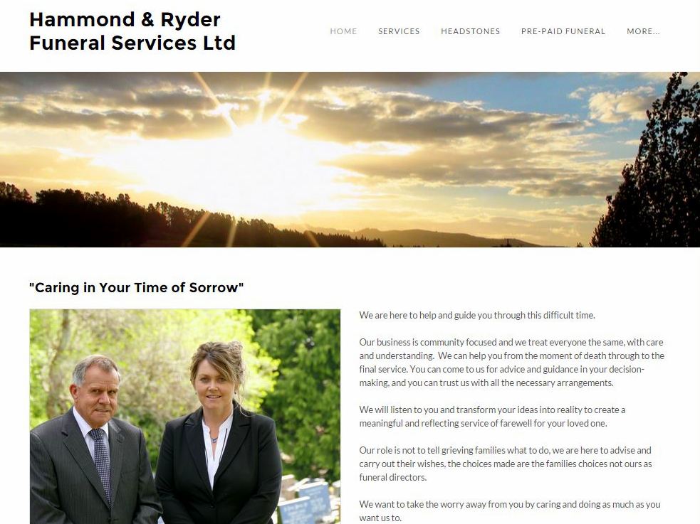 Hammond Ryder Funerals Website Image