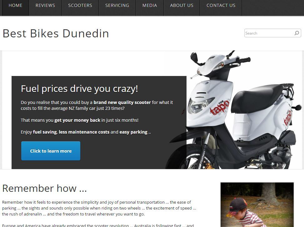 Best Motor Scooters NZ Website Image 